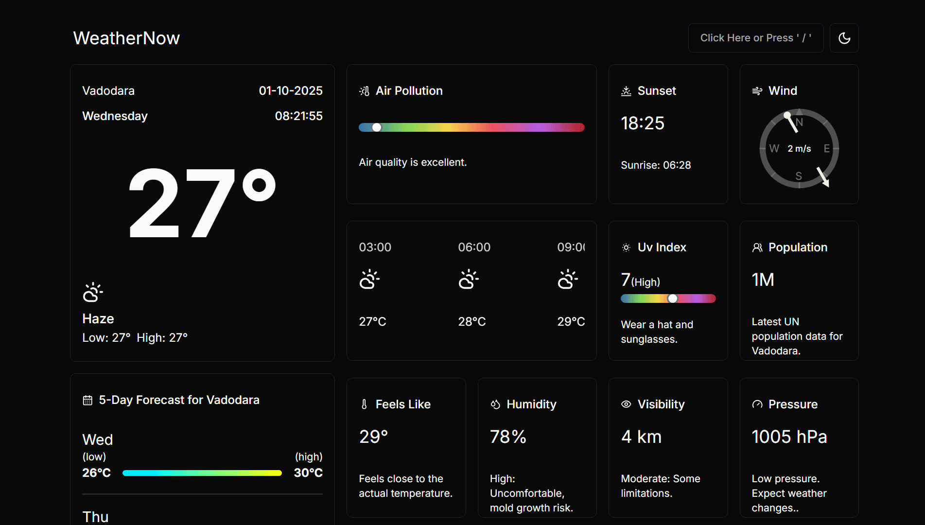 WeatherNow